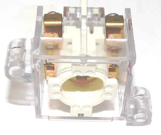 BASE, CONTACT, 2 NO CONTACTS CLEAR WITH LAMP HOLDER  ADAMS # AS451A