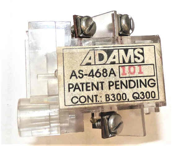 SWITCH, USED WITH KEYED SWITCH ASSEMBLIES, ADAMS # 468A101