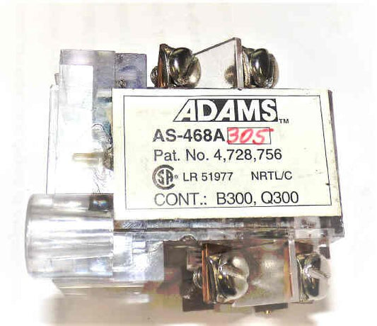 SWITCH, USED WITH KEYED SWITCH ASSEMBLIES, ADAMS # 468A305
