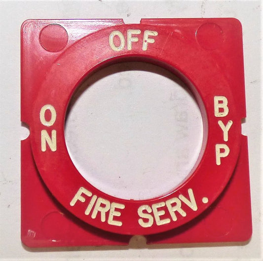 HALO, KEYED SWITCH, RED, MARKED OFF-BYP-FIRE SERVICE-ON ADAMS # A450R