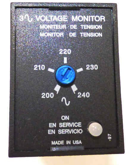 RELAY, 3 PHASE MONITOR, 240 VAC, EIGHT PIN OCTAL BASE ABB # PLM6405 Y