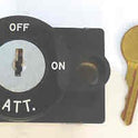 SWITCH, KEYED, BLACK BEZEL, HORIZONTAL, ENGRAVED OFF-ON-ATT