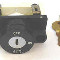 SWITCH, KEYED, BLACK BEZEL, HORIZONTAL, ENGRAVED OFF-ON-ATT