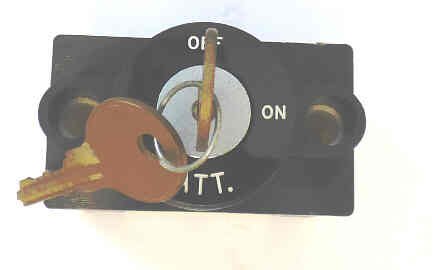 SWITCH, KEYED, BLACK BEZEL, HORIZONTAL, ENGRAVED OFF-ON-ATT