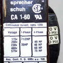 CONTACTOR, OBSOLETE, SPRECHER & SCHUH, CA1-60 120VAC COIL