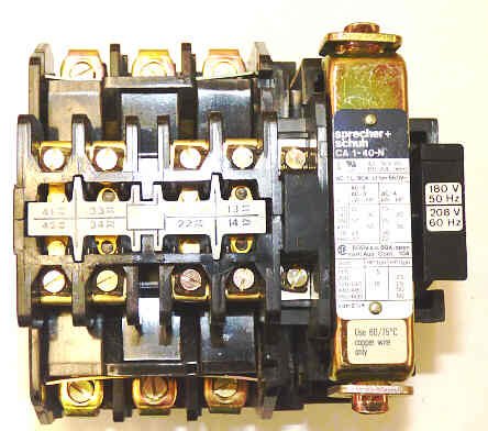 CONTACTOR, OBSOLETE, SPRECHER & SCHUH, CA1-40N 208 VAC COIL
