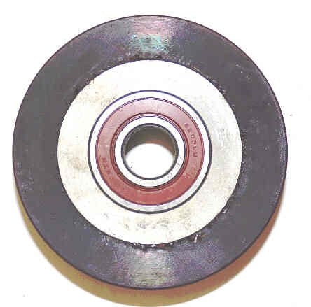 WHEEL, ROLLER, 3.5 X 1, (1) 6204 2RS BEARING W/ BUSHINGS, SERGE # 614-01-000