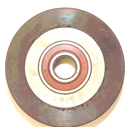 WHEEL, ROLLER, 3.5 X 1, (1) 6204 2RS BEARING W/ BUSHINGS, SERGE # 614-01-000