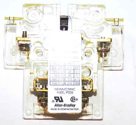 CONTACT, AUXILIARY , 2 N.0. CONTACTS ALLEN BRADLEY# AB-195-GA120