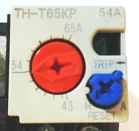 RELAY, OVERLOAD, 43-65 AMP, MITSUBISHI # TH-T65KP