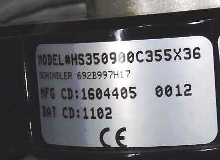 ENCODER, SEALED HOLLOW SHAFT WITH CABLES & MOUNTING KIT SCHINDLER # 692B997H17