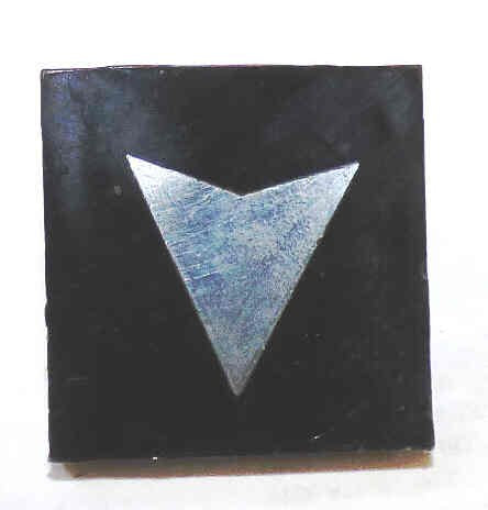 BUTTON, 7/8 SQUARE, ALUMINUM ARROW OTIS # 323BH2