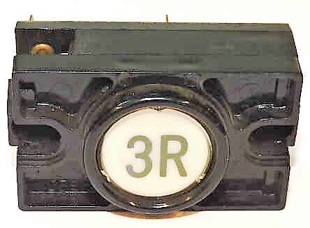 PUSHBUTTON COMPLETE MARKED 3R IN BLACK DOVER CLASSIC SERIES