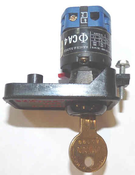 SWITCH, KEYED, FIRE SERVICE, PHASE 1, ON-OFF-BYPASS # 8544C18G02