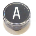 BUTTON, CLEAR CAP, 1 DIAMETER, MARKED 'A' OTIS # A323BD1-A