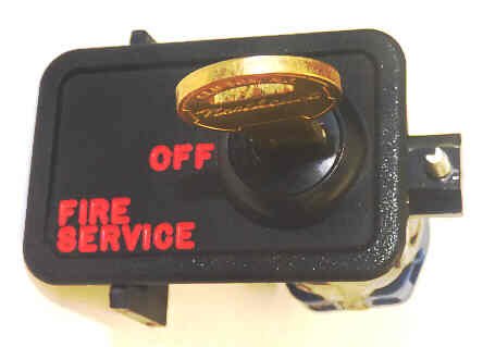 SWITCH, KEYED, FIRE SERVICE, PHASE 1, ON-OFF-FIRE SERVICE KEY # AS100