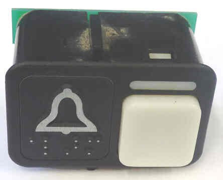 PUSHBUTTON COMPLETE, MARKED TELEPHONE SYMBOL SCHINDLER SERIES # 8544C17G04