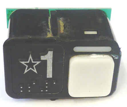 PUSHBUTTON COMPLETE, MARKED STAR 1 SCHINDLER SERIES # 8544C17G04