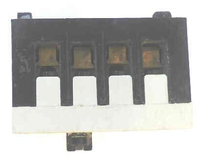 BLOCK, CONTACT, AUXILLARY 4 N.O. CONTACTS SQUARE D CLASS 9999, TYPE PN04