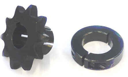 SPROCKET, TWO PIECE, CHAIN, 10 TOOTH. 7300 DOOR OPERATOR  OTIS # 195GK1