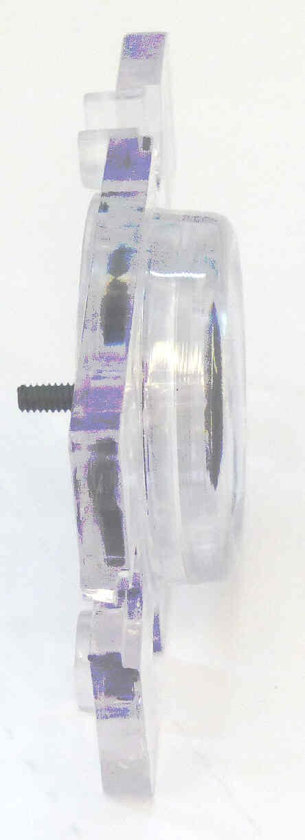 BUTTON, CAR, LUCITE, CLEAR, MARKED # 7  REPLACES OTIS # 306KV SERIES