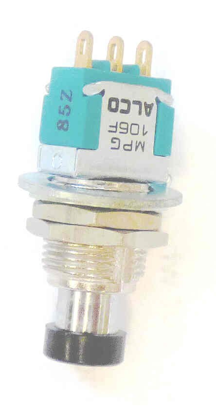 SWITCH, SPDT, MOMENTARY, ROUND PLUNGER, KIT 6A 250V ALCO # MPG 106F