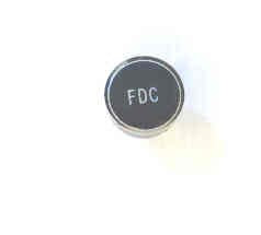 BUTTON, CLEAR CAP, 1 DIAMETER, MARKED FDC OTIS # A323BD1-FDC