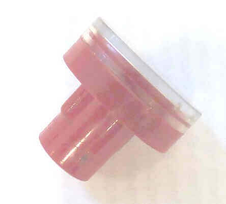 BUTTON, CLEAR CAP, 1 DIAMETER, MARKED EMERG CALL IN RED OTIS # A323BD7-EC