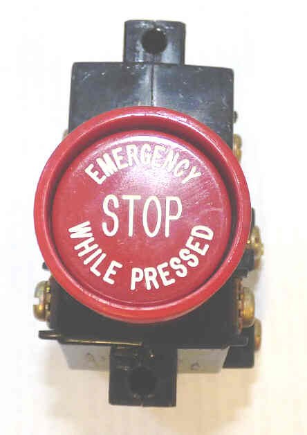 SWITCH, STOP, 1 DIA. W COLLAR, EMERG STOP WHILE PRESSED OTIS # CRX7014A503