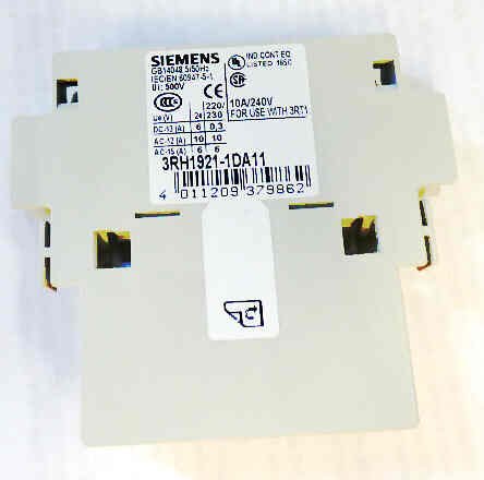 CONTACT, AUXILIARY, 1 N.O./ 1 N.C CONTACT SIDE MOUNT SIEMENS # 3RH1921-1DA11