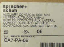CONTACT, AUXILLARY, SIDE MOUNT, 2 N.C. SPRECHER & SCHUH # CA7-PA02