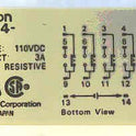 TIMER, 1-30 SECONDS, 110 VDC, ICE CUBE BASE OMRON H3Y-4-110
