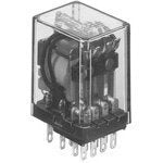 RELAY, ICE CUBE 4PDT, 120 VAC, WITH TEST BUTTON, P & B # KHAU-17A11B-120