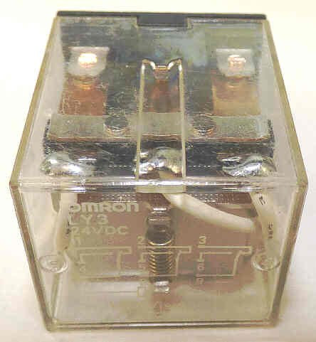 RELAY, 3PDT, 24 VDC, 10 AMP, 11 PIN BASE OMRON # LY3-DC24