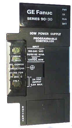 POWER SUPPLY, 30 WATT, 120/240VAC OR 125VDC, 24 & 5VDC OUTPUTS GE #IC693PWR321P
