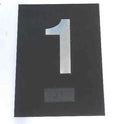 PLATE, BRAILLE, HALL, 4 X 3 SELF ADHESIVE MARKED 1