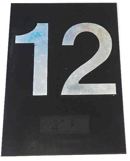 PLATE, BRAILLE, HALL, 4 X 3 SELF ADHESIVE MARKED 12