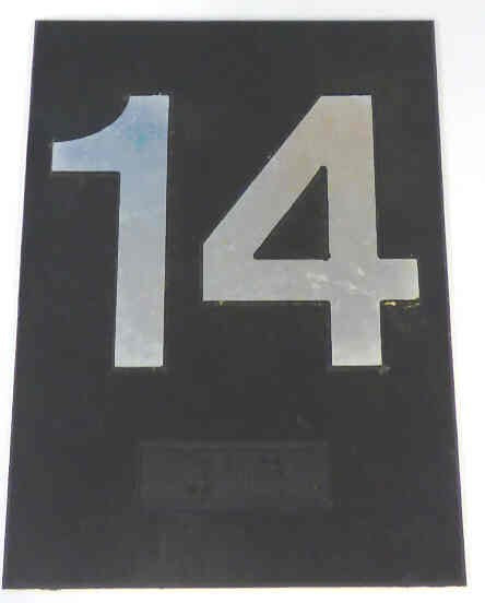 PLATE, BRAILLE, HALL, 4 X 3 SELF ADHESIVE MARKED 14