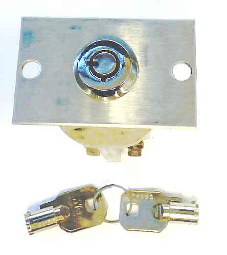 SWITCH. KEYED, ON-OFF, KEY OUT AT 12 & 3, 2 N.O. CONTACTS DUPAR