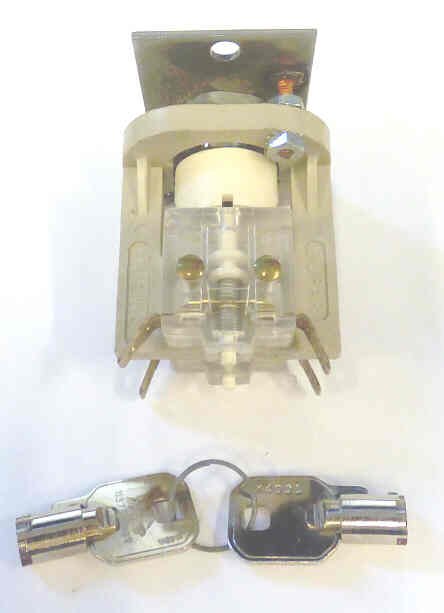 SWITCH. KEYED, ON-OFF, KEY OUT AT 12 & 3, 2 N.O. CONTACTS DUPAR