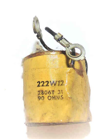 COIL, 2806 TURNS #31 WIRE, 89.5 OHMS 6164 RELAY OTIS # 222W12