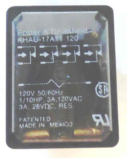 RELAY, POWER, 4PDT, POTTER BRUMFIELD # KHAU-17A11-120