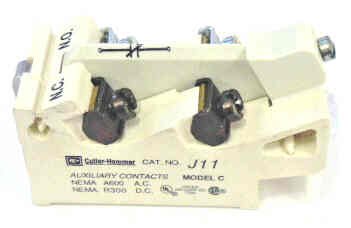 INTERLOCK, ELECTRICAL, 1 N.O./1 N.C CONTACT WESTINGHOUSE # 2609D01G01