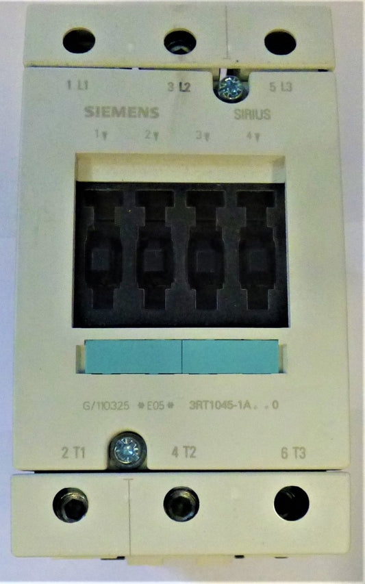 CONTACTOR, NON-REVERSING, 3 POLE, 208 VAC SIEMENS # 3RT1034-1AM20