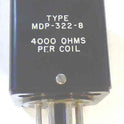 RELAY, DPDT, 4000 OHM COIL, OCTAL BASE POTTER BRUMFIELD # MDP-322-8