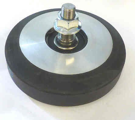 ROLLER, GUIDE, 4 1/2(114 X 36MM) W SHAFT POLY TIRE ROLLER, ASIA