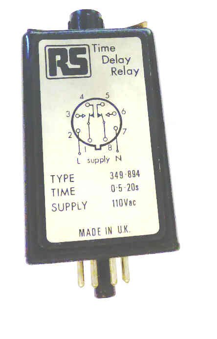 RELAY, TIME DELAY, 110VDC, .5-20 SECONDS, RS #349-894 THAMES # LSTLR