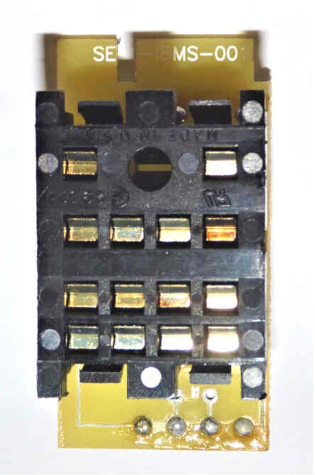 BASE, RELAY, ADAPT ICE CUBE TO IBM 4PDT RELAY LEFT HAND  SEES # IBMS-001L