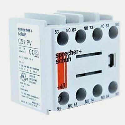 CONTACT, AUXILLARY, TOP MOUNT, 4 NC, SPRECHER & SCHUH, CS7-PV-40