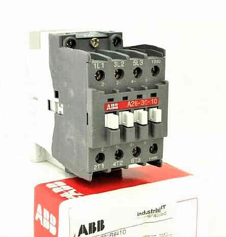 CONTACTOR, NEMA 3 POLE, 28 AMP, 120 VAC, ASEA BROWN BOVERI # A26-30-10